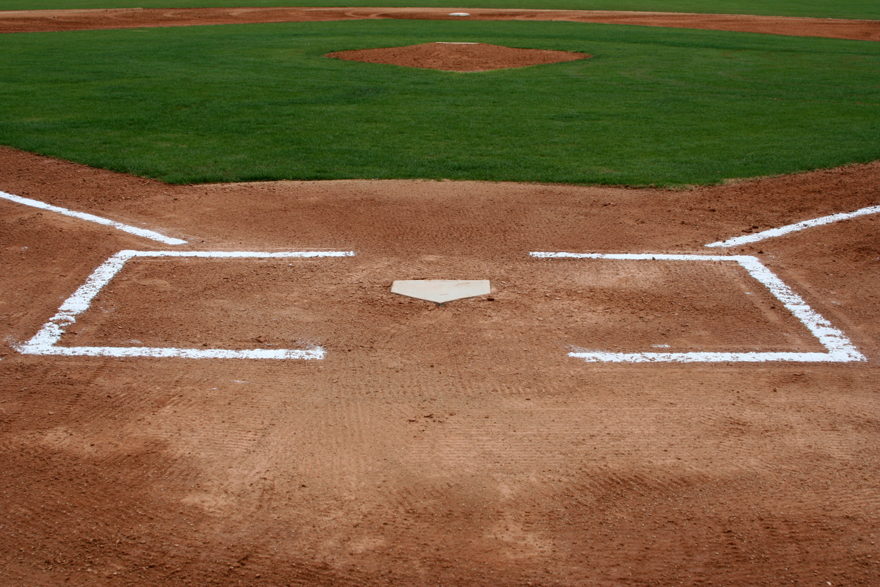 Baseball field at home plate