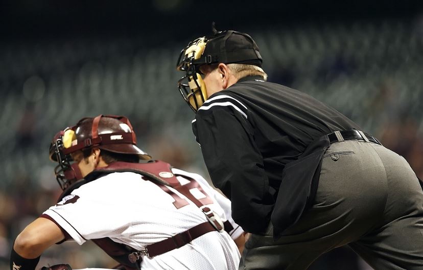umpire and catcher