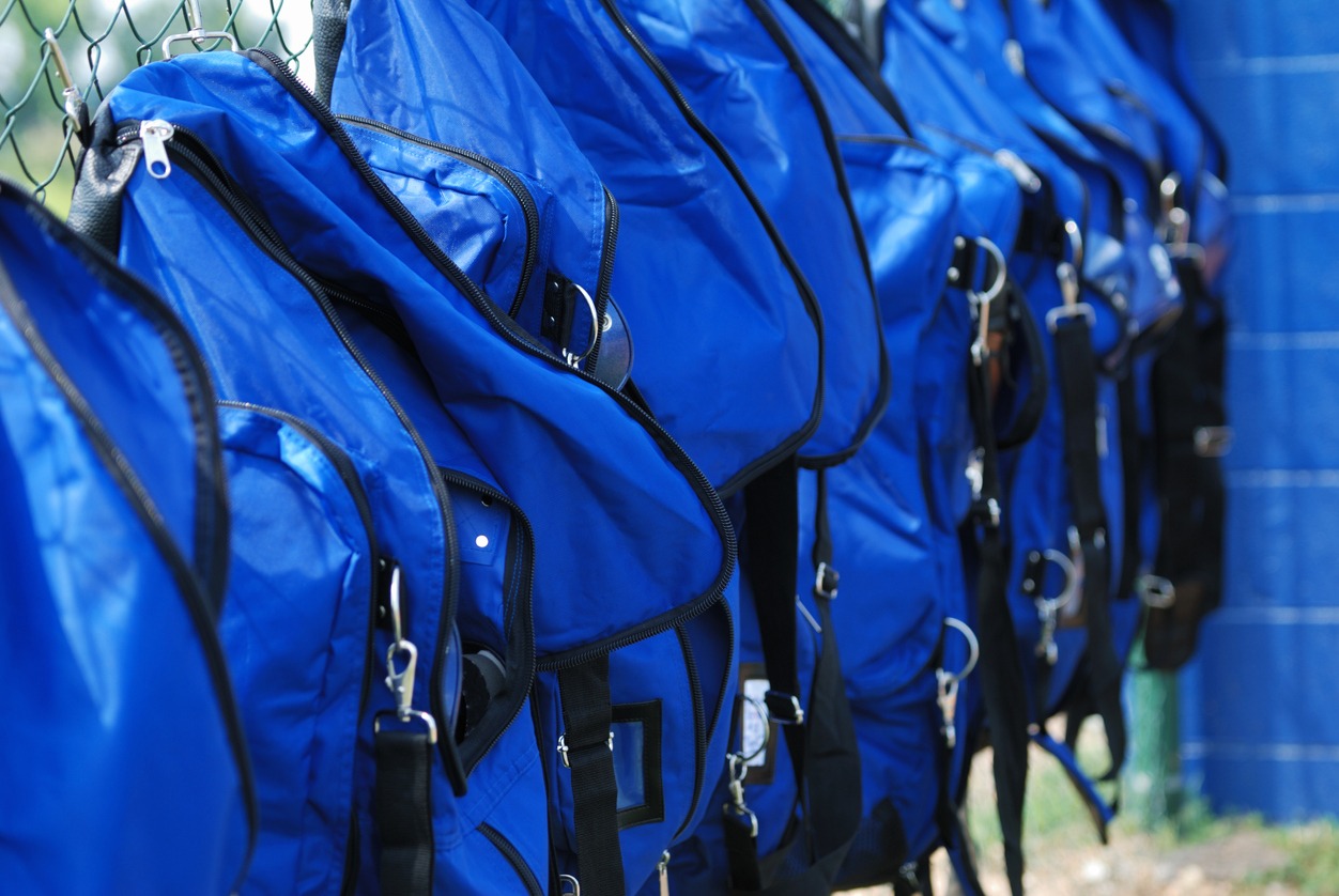blue batting bags