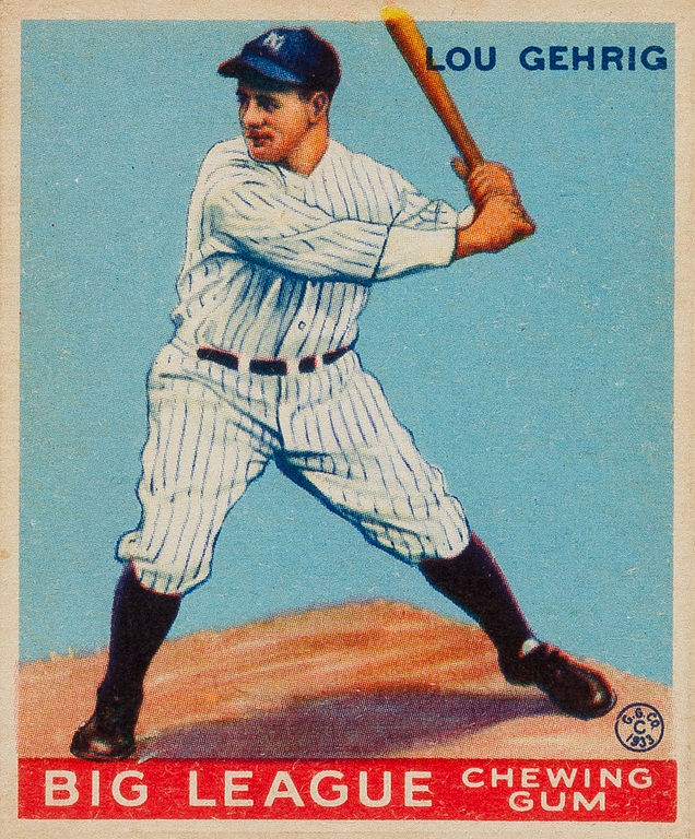  Lou Gehrig baseball card