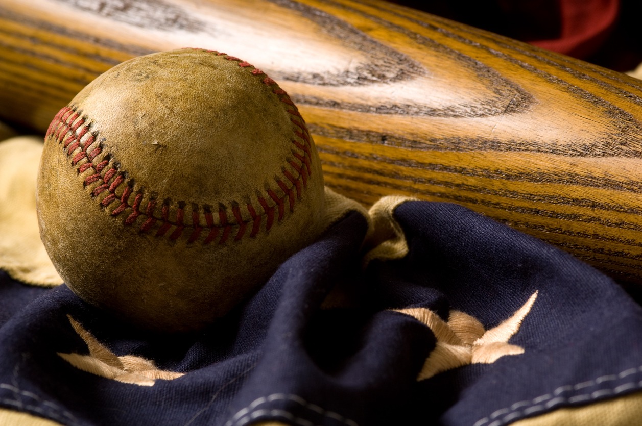 An antique baseball ball